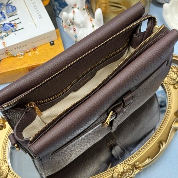 🆕 OROTON 🧿 NWOT Margot Crossbody, Brown Bear Pebble Leather - Picture 9 of 16
